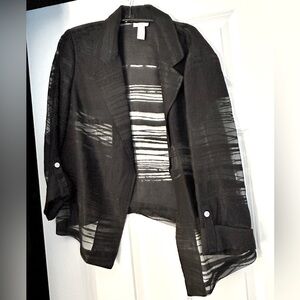 Chico’s Black Sheer Cardigan/Kimono